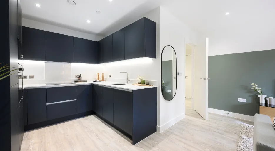 Lampton Parkside, 1 bedroom show home, kitchen.jpg